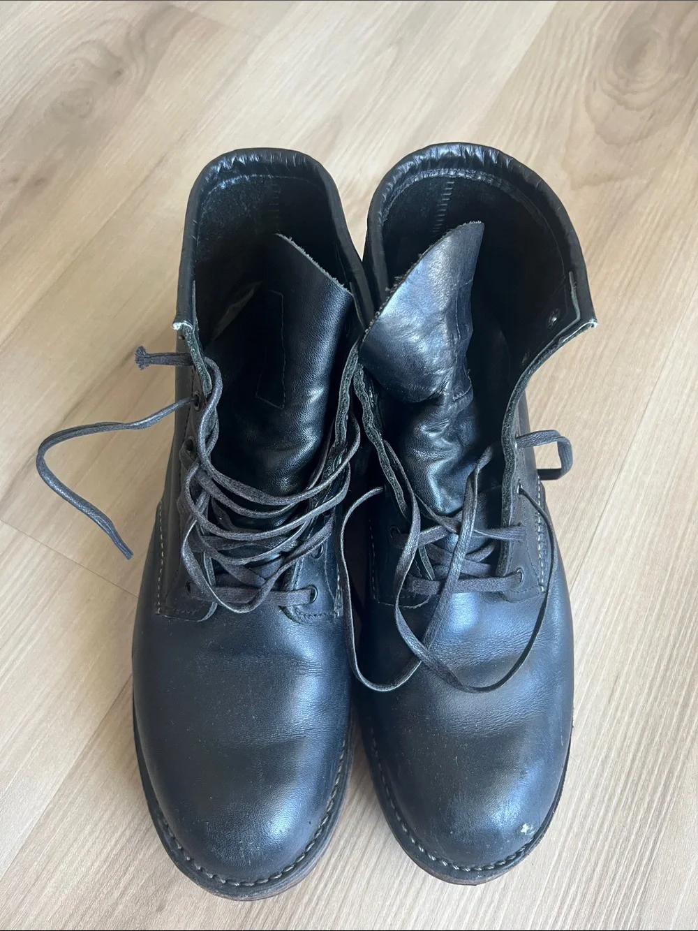 Red Wing Heritage Style 904 Black Leather Lace-Up Work Boots. Men’s 9.5